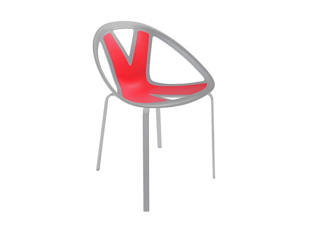Extreme Stackable Canteen Chair With Red Finish