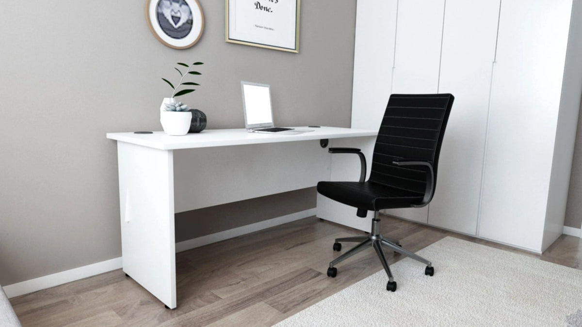 Ezra Medium Back Leather Executive Office Chair With Arms EX000188 15