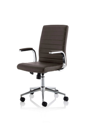 Ezra Medium Back Leather Executive Office Chair With Arms EX000190 4