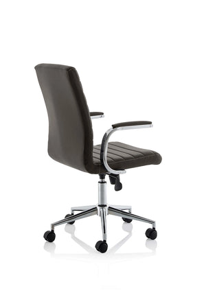 Ezra Medium Back Leather Executive Office Chair With Arms EX000190 8