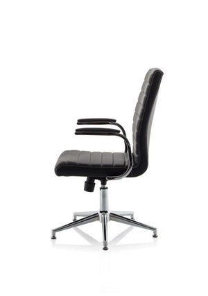 Ezra Medium Back Leather Executive Office Chair With Arms KCUP1692 5