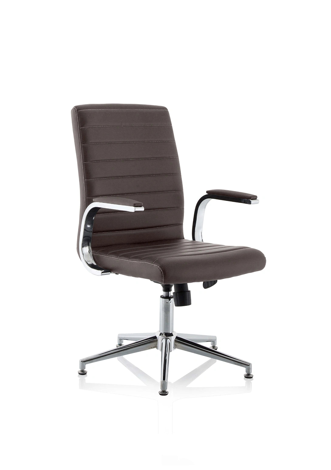 Ezra Medium Back Leather Executive Office Chair With Arms KCUP1693 1