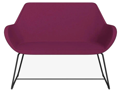 Fan 2 Seat Sofa With Cantilever Legs   Model 20V Pro Fan20V Blk Ev 21