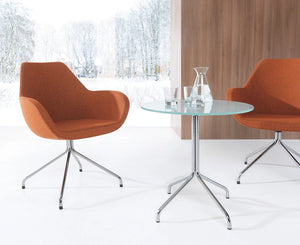 Fan 4 Legged Armchair With Castors   Model 10Hc 1