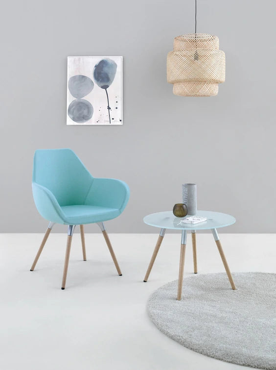 Fan 4 Legged Armchair With Castors   Model 10Hc 4