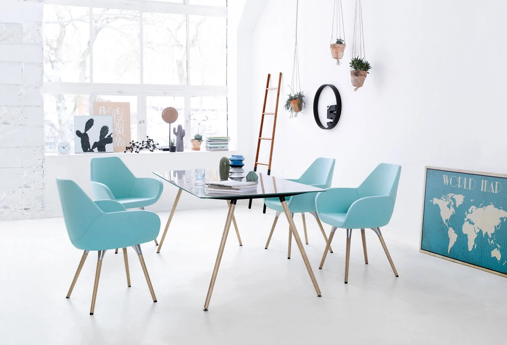 Fan 4 Legged Armchair With Glides   Model 10H 7