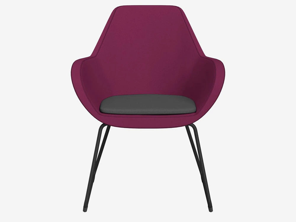 Fan Armchair With Cantilever Legs   Model 10V Pro Fan10V Blk Ev 21