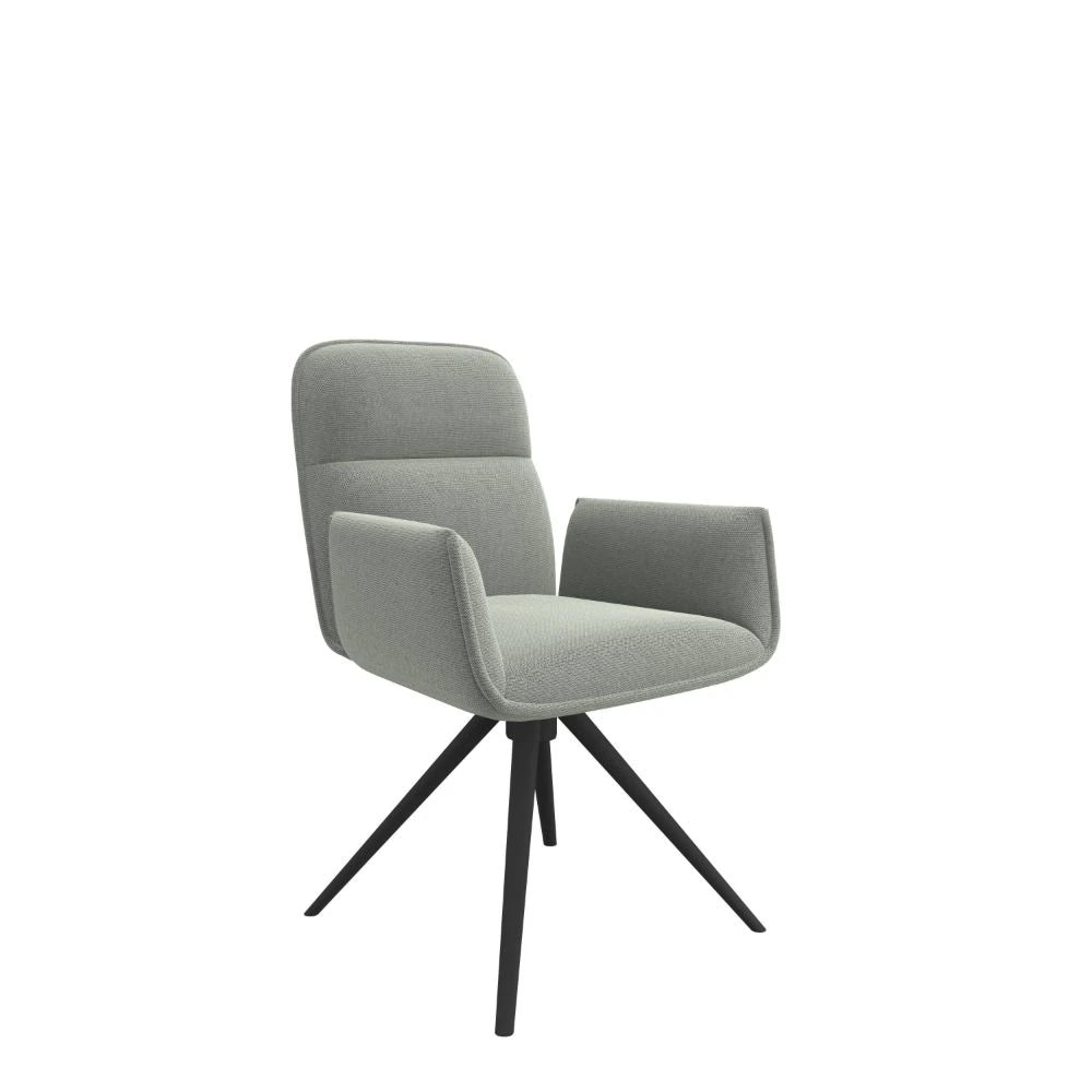 Faze Armchair with 4-Star Base - Grey/Black