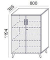 Filing Cabinet With Hinged Doors Sv 06 Dimensions