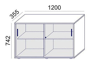 Filing Cabinet With Sliding Doors Sv 12 Dimensions