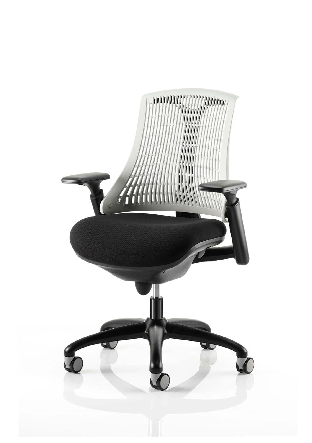 Flex Medium Back Black Frame Task Operator Office Chair With Arms KC0071 1