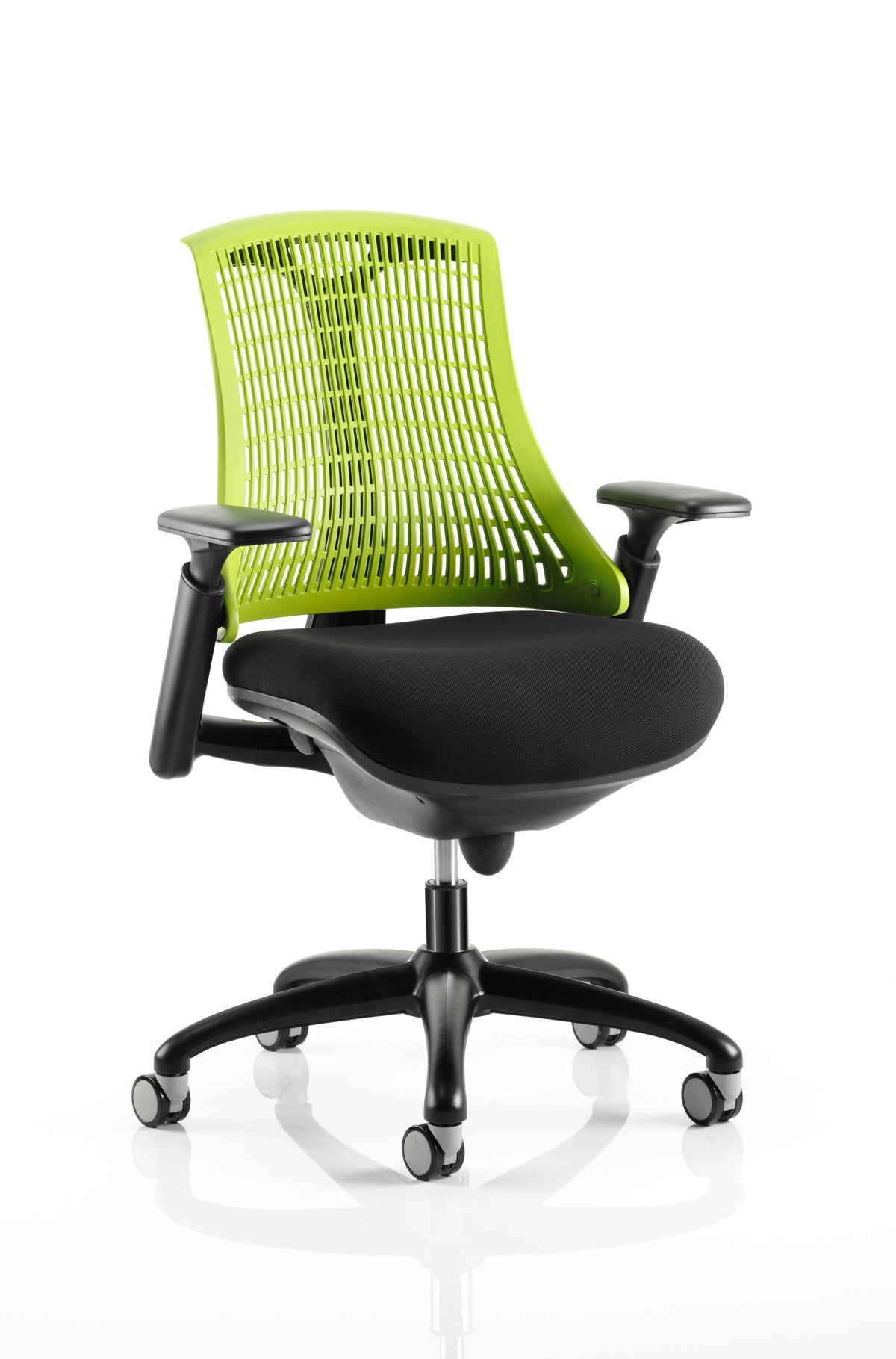 Flex Medium Back Black Frame Task Operator Office Chair With Arms KC0074 1