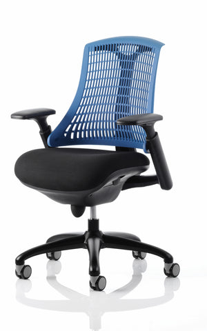 Flex Medium Back Black Frame Task Operator Office Chair With Arms KC0076 2