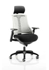 Flex Medium Back Black Frame Task Operator Office Chair With Arms KC0104 2