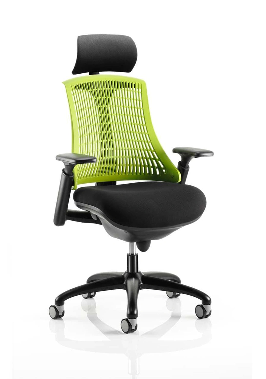 Flex Medium Back Black Frame Task Operator Office Chair With Arms KC0106 1