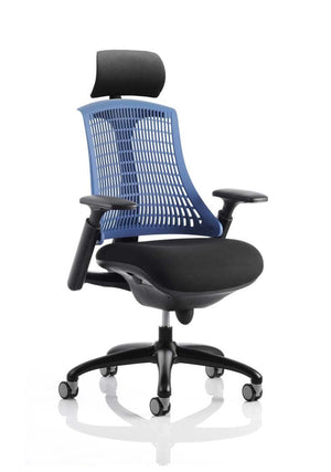 Flex Medium Back Black Frame Task Operator Office Chair With Arms KC0108 2