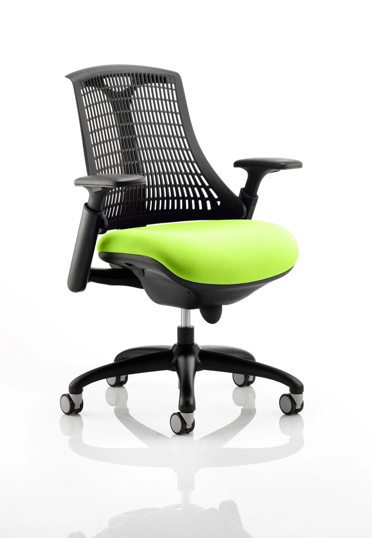 Flex Medium Back Black Frame Task Operator Office Chair With Arms KCUP0282 1