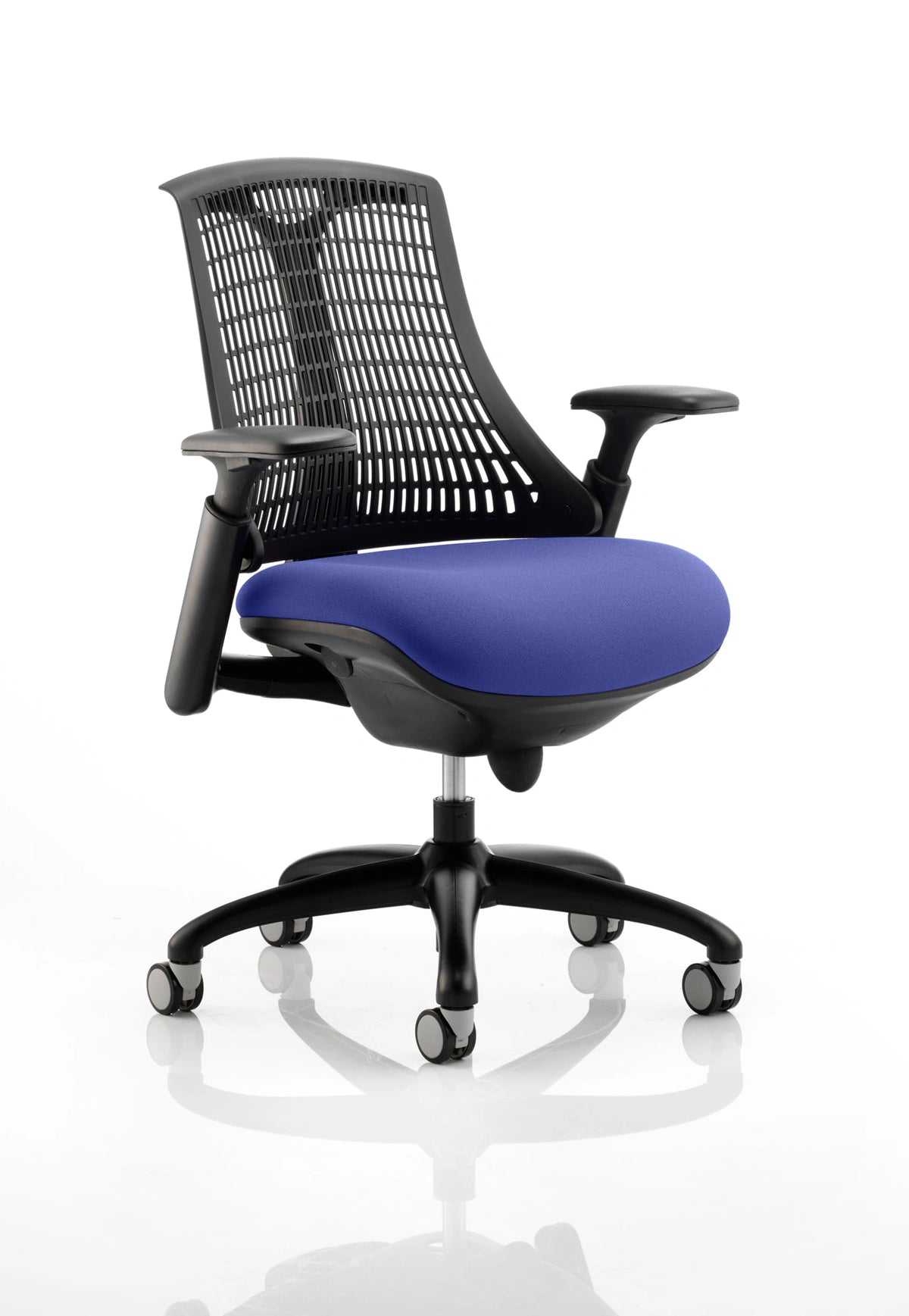 Flex Medium Back Black Frame Task Operator Office Chair With Arms KCUP0283 1