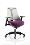 Flex Medium Back Black Frame Task Operator Office Chair With Arms KCUP0289 2