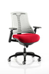 Flex Medium Back Black Frame Task Operator Office Chair With Arms KCUP0761 2