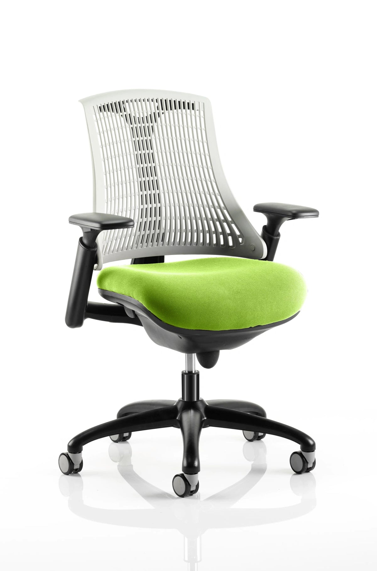 Flex Medium Back Black Frame Task Operator Office Chair With Arms KCUP0762 1