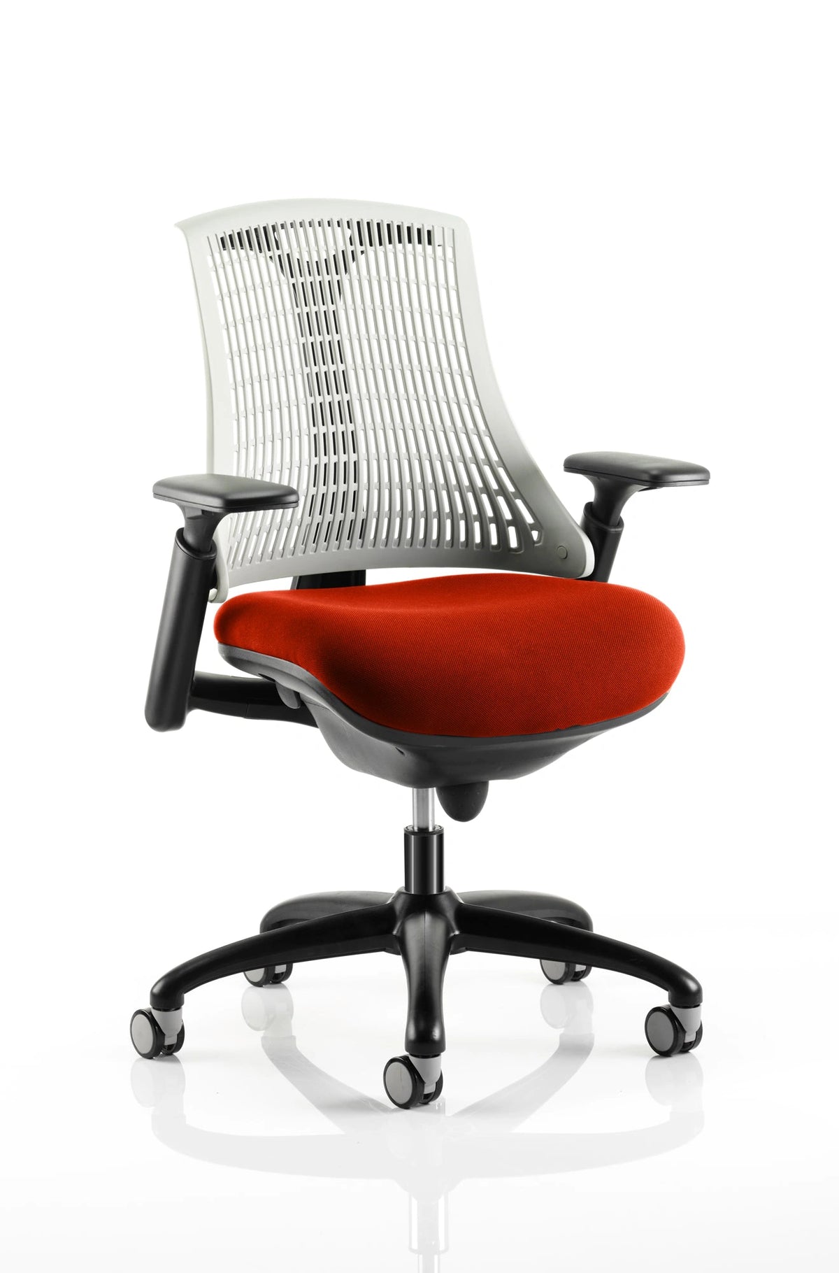 Flex Medium Back Black Frame Task Operator Office Chair With Arms KCUP0764 1