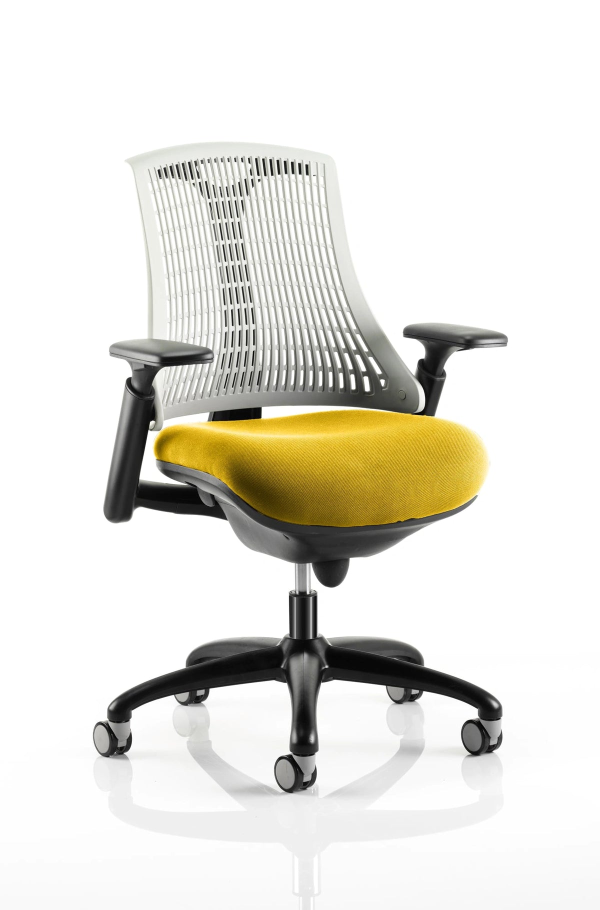 Flex Medium Back Black Frame Task Operator Office Chair With Arms KCUP0765 1
