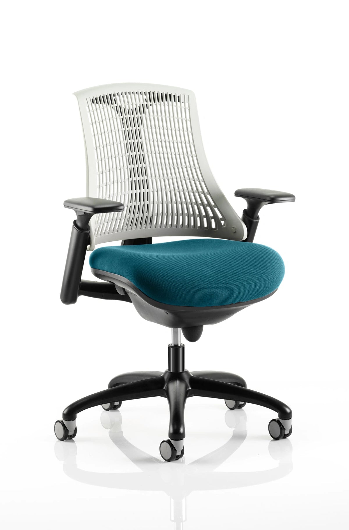 Flex Medium Back Black Frame Task Operator Office Chair With Arms KCUP0767 1