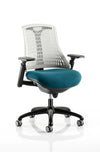 Flex Medium Back Black Frame Task Operator Office Chair With Arms KCUP0767 2