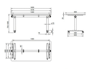 FlipMe Convertible Standing Desk Dimensions