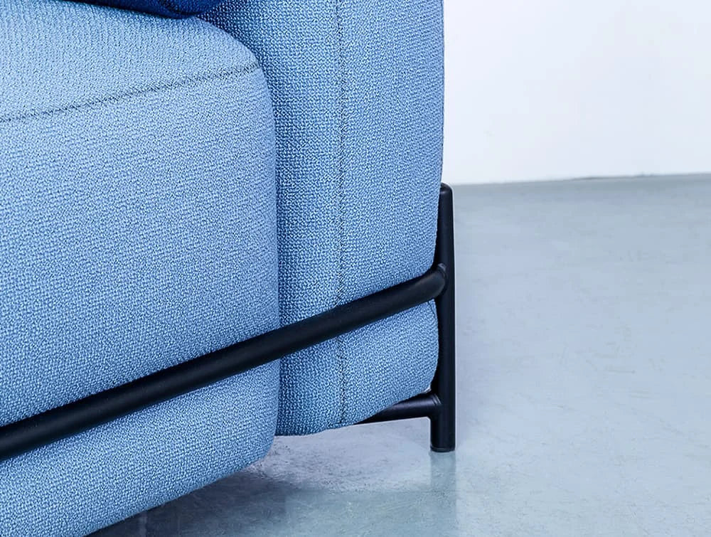 Flord Modular Soft Seating In Light Blue Frame Close View