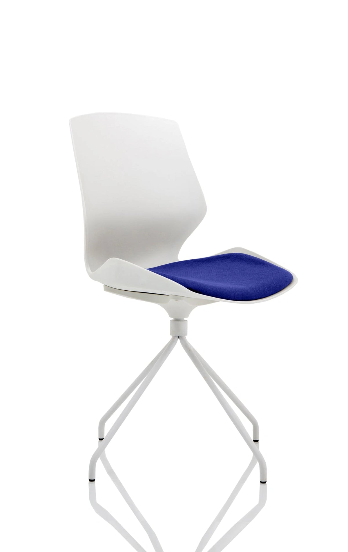 Florence Spindle White Frame Fabric Seat Visitor Chair KCUP1524 1
