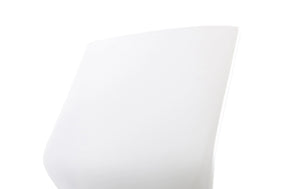 Florence White Frame Fabric Seat High Stool Chair BR000210 11