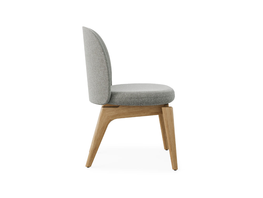 Flos Armless Chair with Wooden Legs