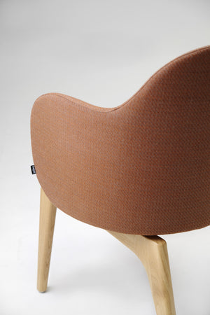 Flos Conference Chair with Wooden Legs Backrest Detail