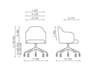 Flos Mobile Conference Chair Dimensions