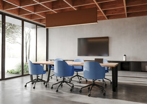 Flos Mobile Conference Chair with Rectangular Table in Meeting Room Setting 3