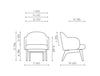 Flos Wooden Lounge Chair Dimensions
