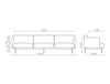 Fora Upholstered 3 Seater Modular Sofa Dimensions