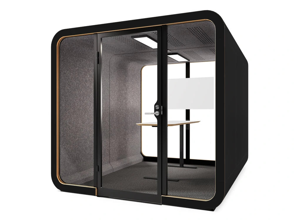 Framery Smart Office Acoustic Four Person Meeting Pod With In Black Finish