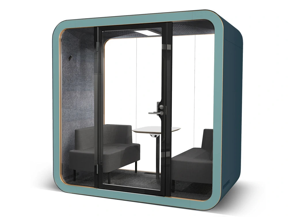 Framery Smart Office Acoustic Meeting Pod With Dual Blue External Frame