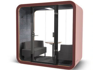 Framery Smart Office Acoustic Meeting Pod With Pink And Purple Finish