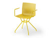 Fuller Stackable Chair In Trestled Base With Armrests