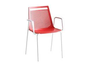 Gaber Akami Beam Seating With Red Finish And White Frame