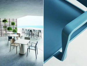 Gaber Bakhita Stackable Canteen Chair In Rooftop Cafe Area