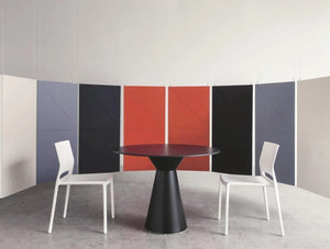 Gaber Diamante Acoustic Hanging Wall Panels Multicolour With Table And Chair 
