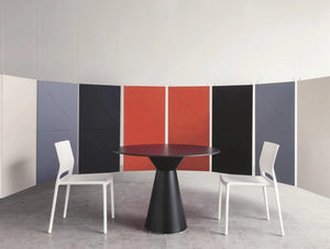 Gaber Diamante Acoustic Hanging Wall Panels Multicolour With Table And Chair