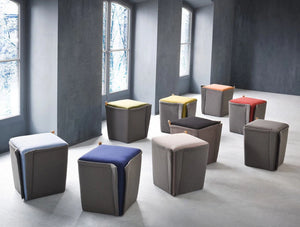 Gaber Finferlo Pouffe With Blue Red Yellow Green Finish