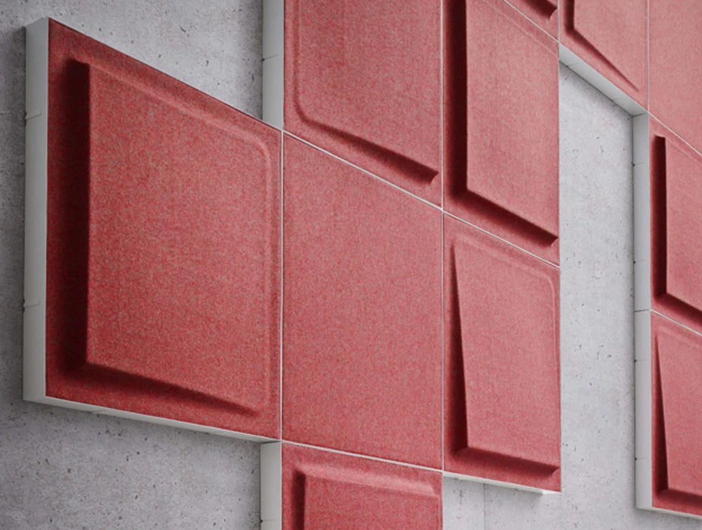 Gaber Fono Acoustic Wall Panels In Red