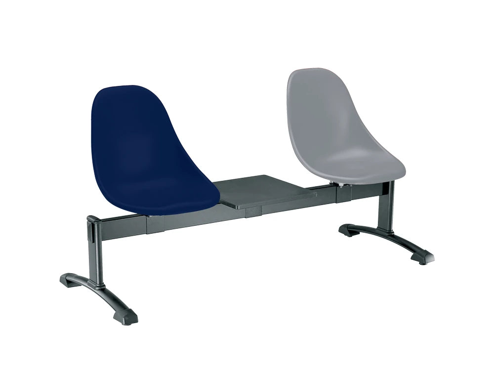 Gaber Harmony Beam Seating With Blue And Grey Finish